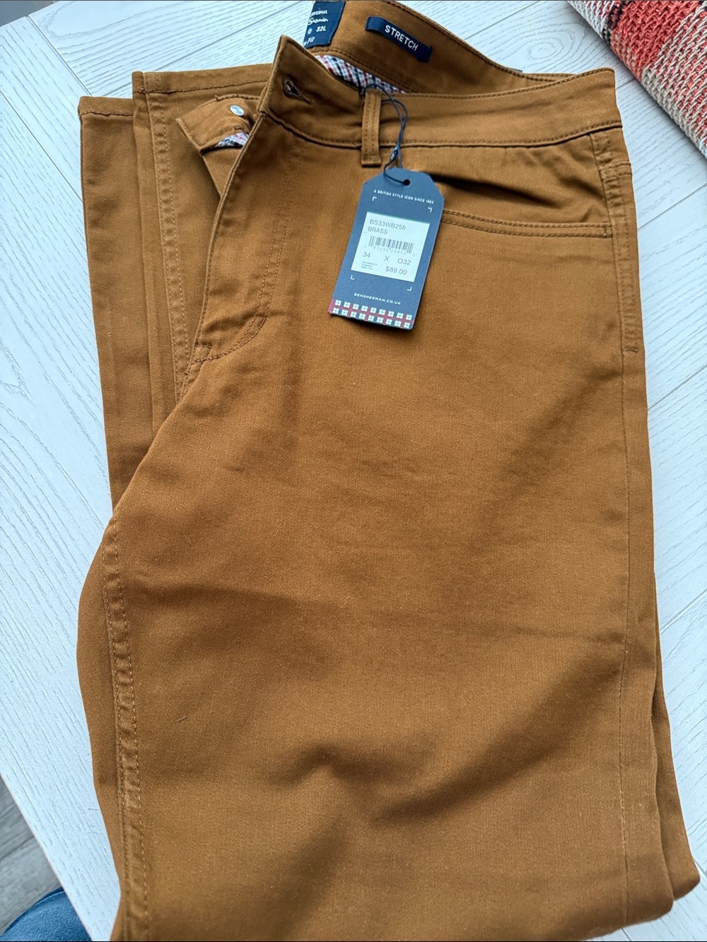 Ben Sherman Men's Chinos in Camel Brown